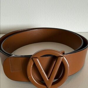 Valentino Brown Leather Belt in size 36